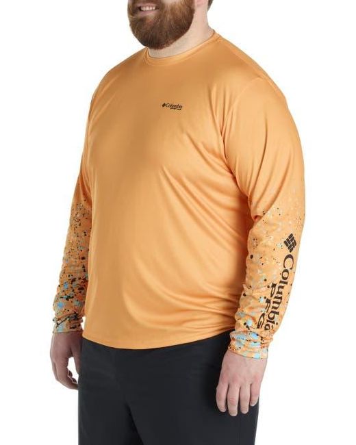 Columbia Orange Big & Tall Terminal Tackle Pfg X Bentley Long-Sleeve Graphic T-Shirt for men