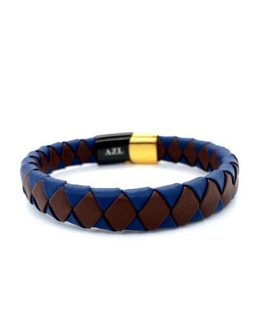 Anna Zuckerman Blue Gambit Leather Cuff for men