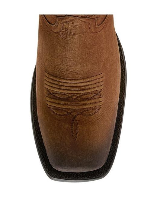 Ariat Brown Wiley Wide Square Toe Cowboy Boot for men