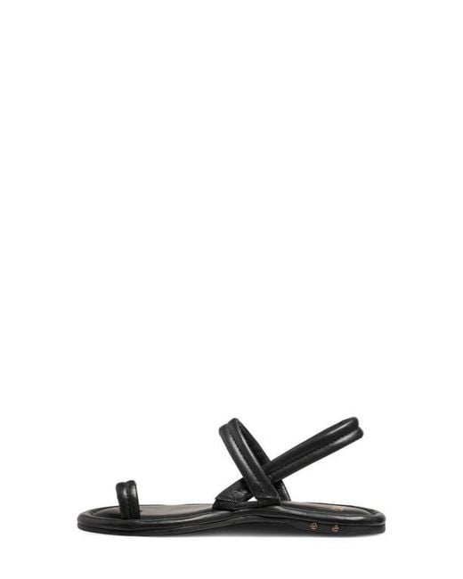 Beek Black Pavo Toe Loop Sandal