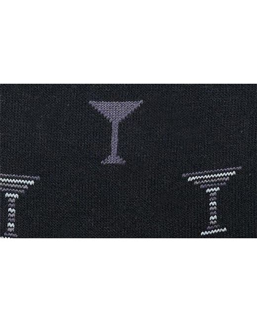 Cole Haan Black Martini Glass Dress Socks for men