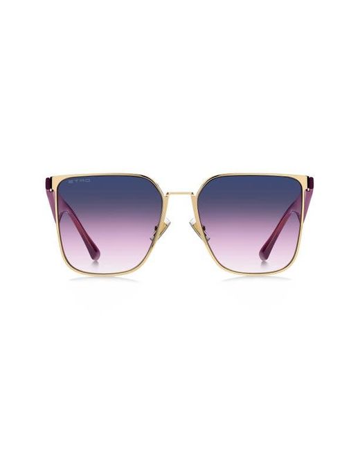 Etro Blue 58Mm Gradient Square Sunglasses