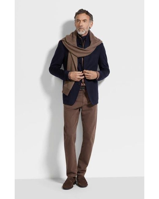 Zegna Blue Oasi Cashmere Il Conte Jacket for men