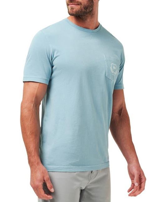 Travis Mathew Blue Local Favorite Patch Pocket Graphic T-Shirt for men