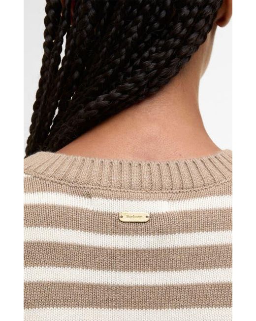Barbour Natural Rosie Stripe Cotton & Cashmere Sweater