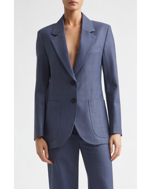 Victoria Beckham Blue Patch Pocket Jacket