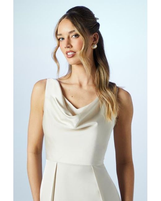 Coast Blue Sleeveless Cowl Neck Bridesmaid Dress