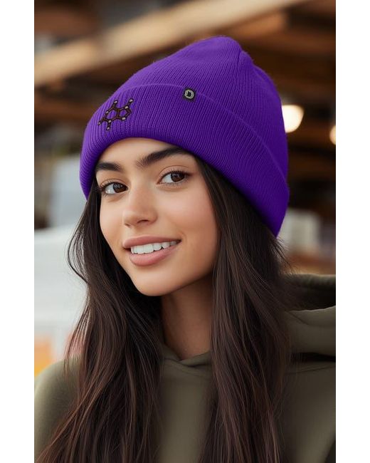 Alix Purple Molecule Beanie for men