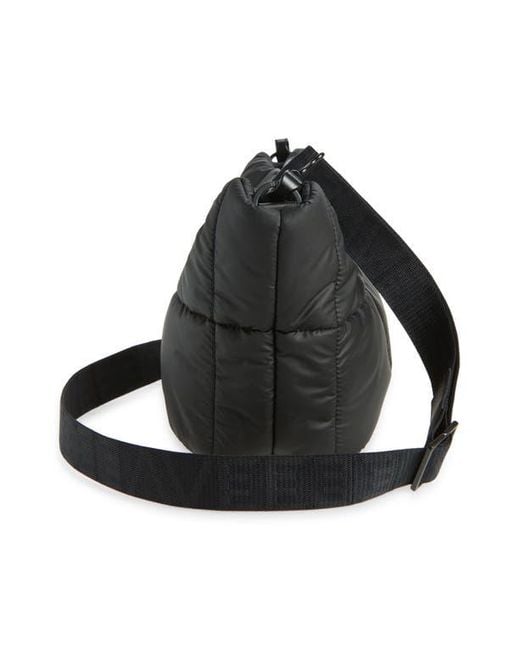 VEE COLLECTIVE Black Porter Basque Quilted Recycled Nylon Clutch