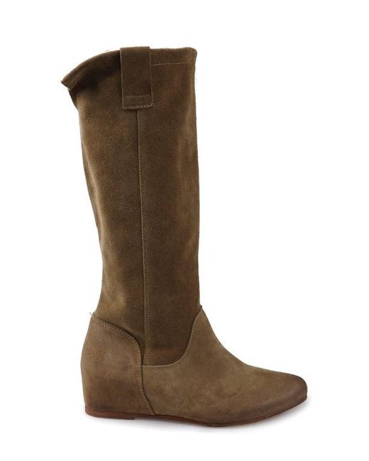 Zigi Brown Brindle Hidden Wedge Boot