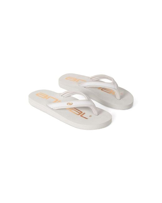 Animal White Logo Flip Flops