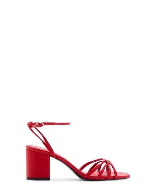 Mango Red Ankle Strap Sandal