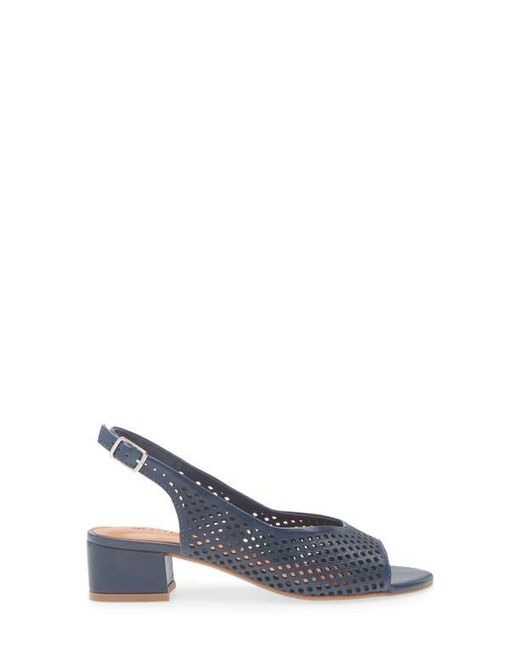 BOTTER Blue Botelsa Perforated Open Toe Slingback Pump