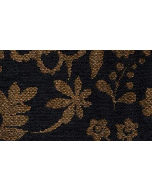 Wax London Brown Iggy Floral Chenille Jacquard Cotton Blend Button-Up Coat for men