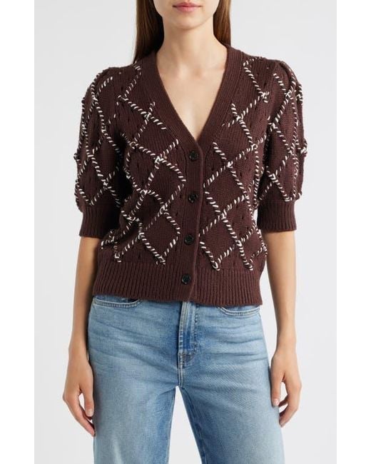 Rails Women's Black Isla Whipstitch Elbow Sleeve Cardigan