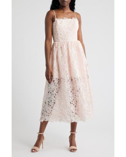 lucy lace midi dress Reiss Lucy Asymmetric Hem Lace Midi Dress evaChic