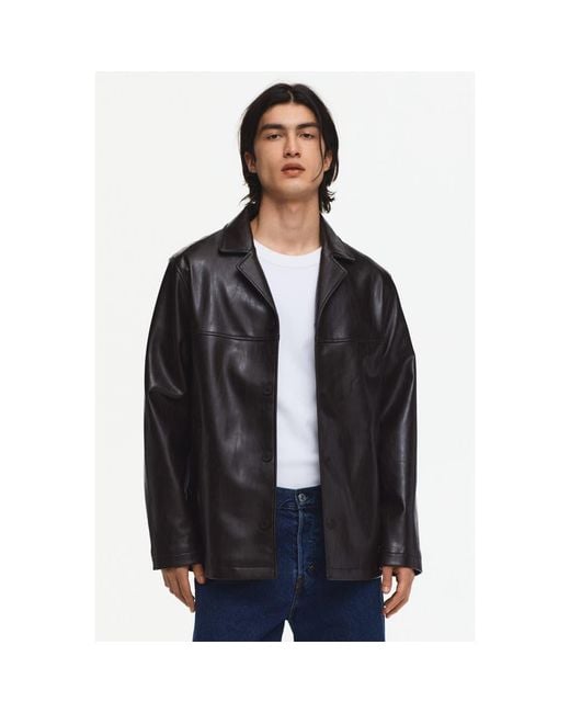 H&M Black Coated Jacket for men