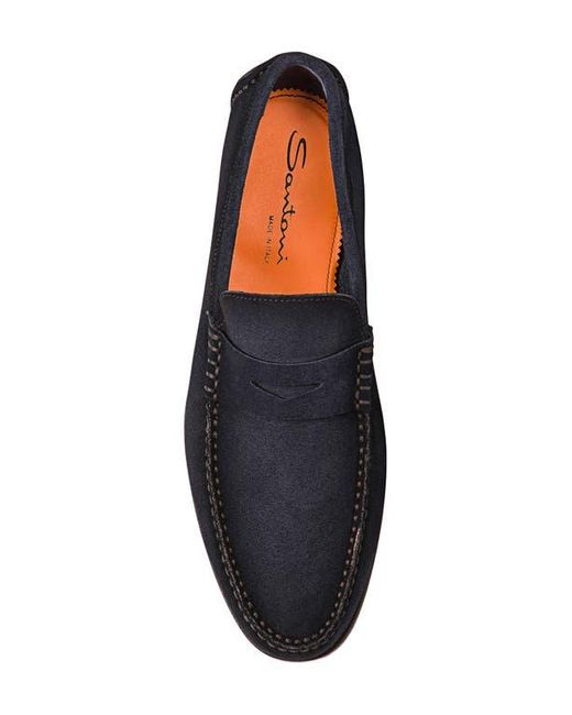 Santoni Black Ikangia Penny Loafer for men