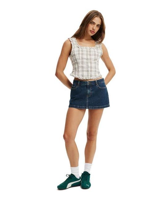 Cotton On Blue Emily Ruffle Top