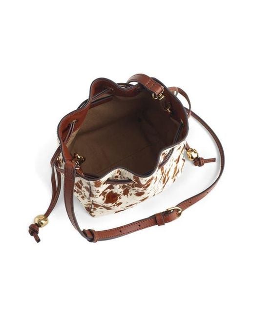 Madewell Multicolor The Mini Genuine Calf Hair Crossbody Bucket Bag