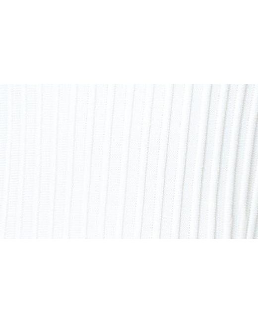 French Connection White Ottoman Crinkle Sleeveless Top