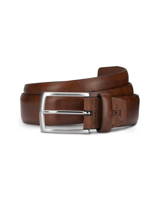 Allen Edmonds Brown Glass Avenue Leather Belt for men