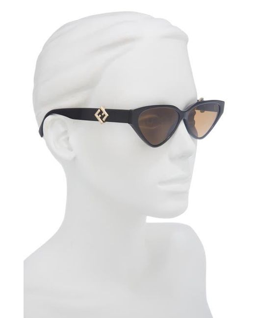 Fendi Ff Diamonds 57Mm Cat Eye Sunglasses in Brown | Lyst