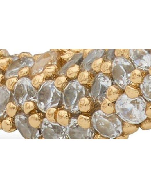 Kate Spade Metallic Amour Pavé Heart Huggie Hoop Earrings