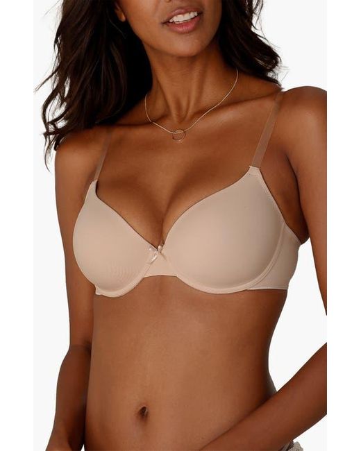 Lascana Brown Underwire Clear Strap T-Shirt Bra