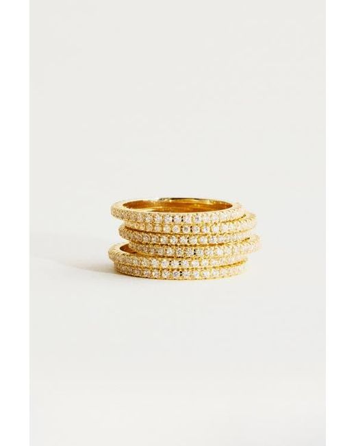 SET & STONES Metallic Aurora Smart Ring Stacking Set