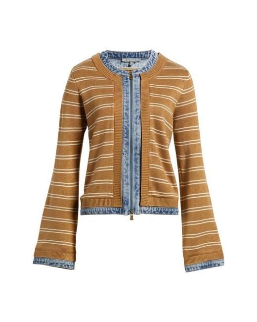 Wit & Wisdom Blue Mixed Media Jacket