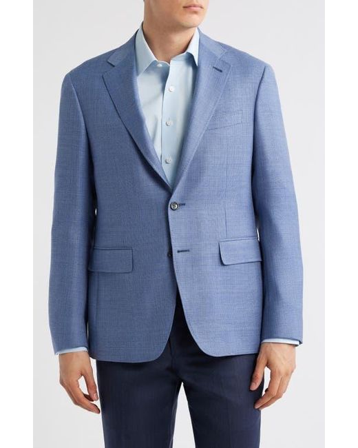 Canali Blue Kei Trim Fit Wool Sport Coat for men
