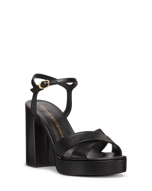 Stuart Weitzman Black Dayna Platform Sandal