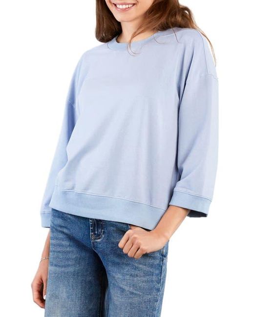 HINT OF BLU Blue The Daily Boxy Sweatshirt