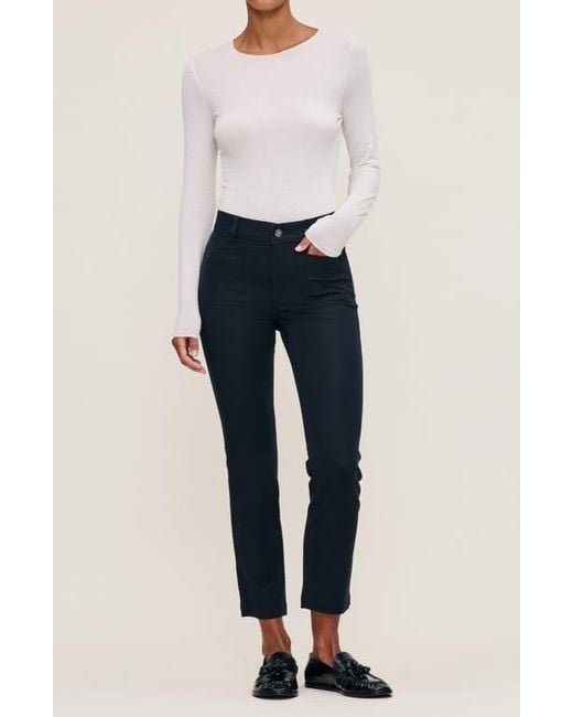 DL1961 Blue Mara Instasculpt Ankle Straight Leg Pants