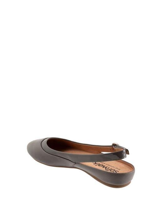 Softwalk® Brown Sheffield Slingback Flat