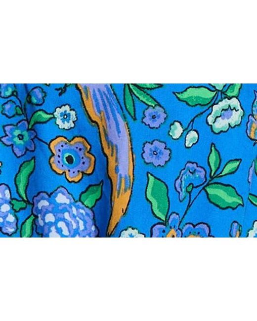 Sugarlips Blue Dabria Split Neck Minidress