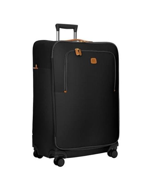 Bric's Black Firenze Softside 30 Large Checked Compound Spinner Luggage