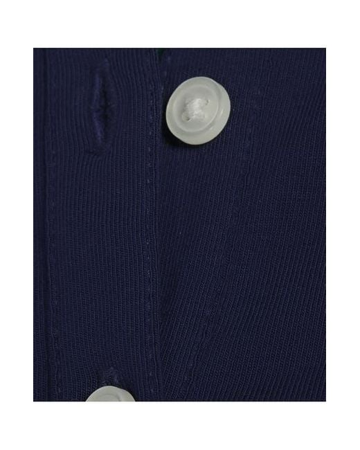 Lands' End Blue Petite Knit 2 Piece Pajama Set
