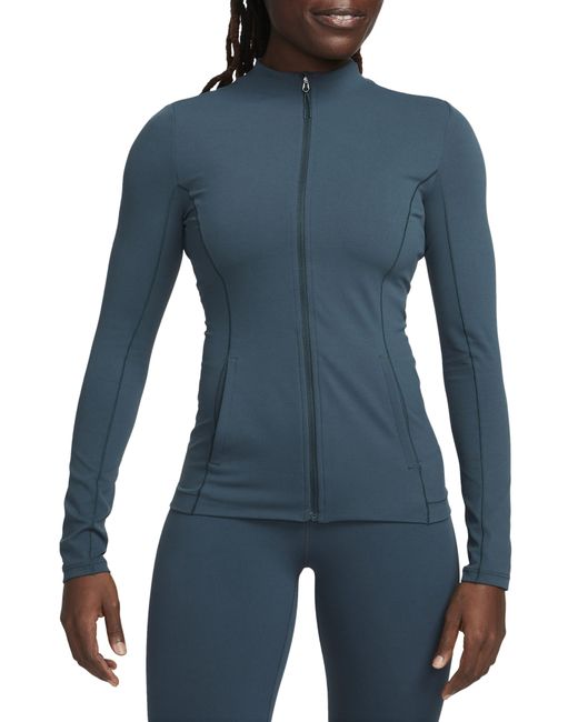 Nike Blue Yoga Dri-fit Luxe Fitted Jacket