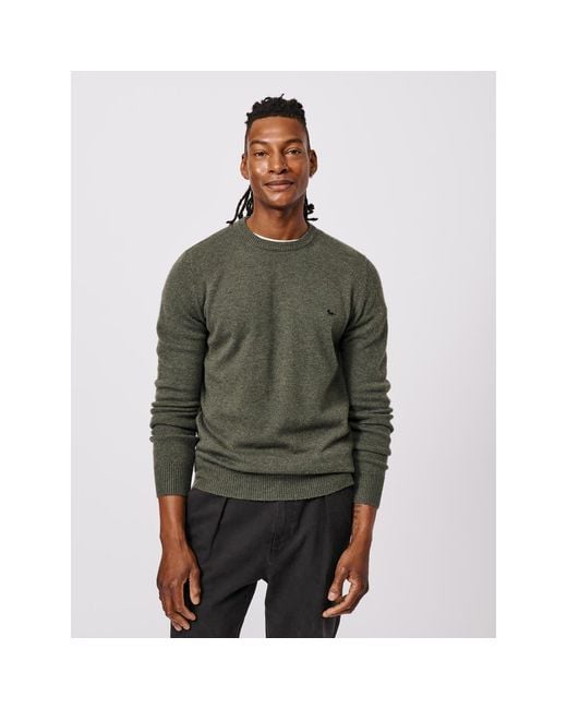 aubi Green Westbourne Crew Neck Sweater for men