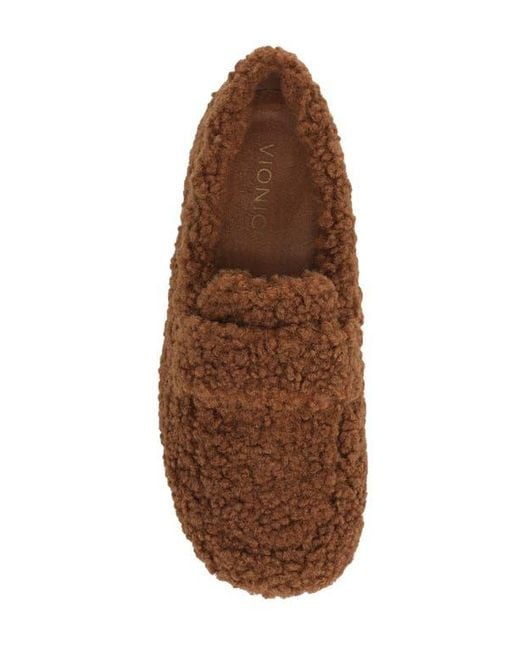 Vionic Brown Snuggle Faux Shearling Slipper