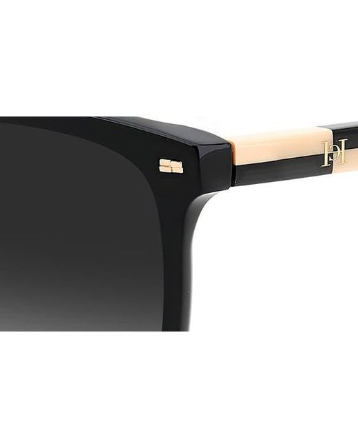 Carolina Herrera Black 55mm Round Sunglasses