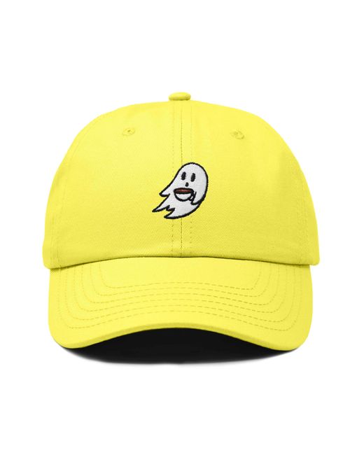 Alix Yellow Coffee Ghost Embroidered Hat