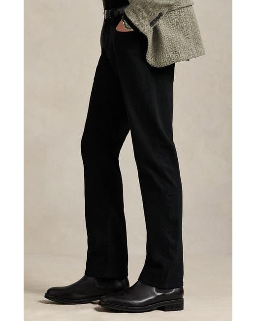 Polo Ralph Lauren Black Sullivan Slim Fit Cotton Stretch Twill 5-Pocket Pants for men