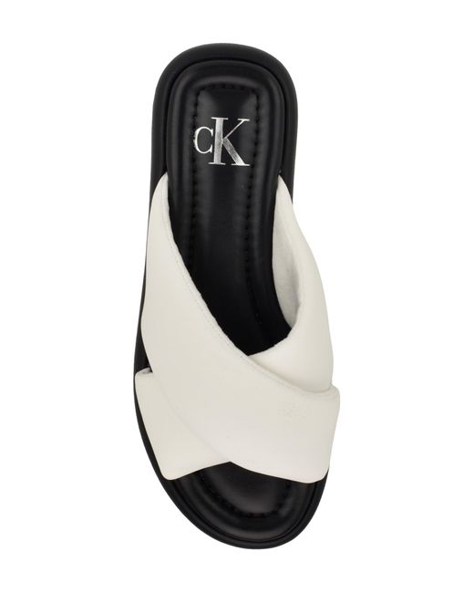 Calvin Klein White Evey Slide Sandal
