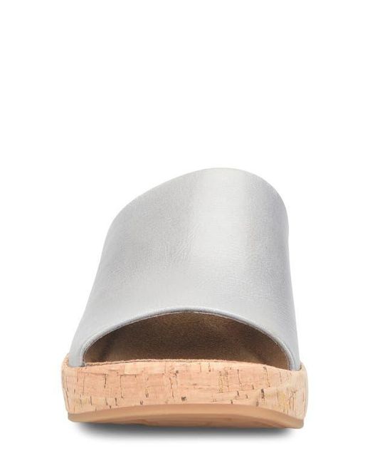 Söfft White Cass Platform Slide Sandal