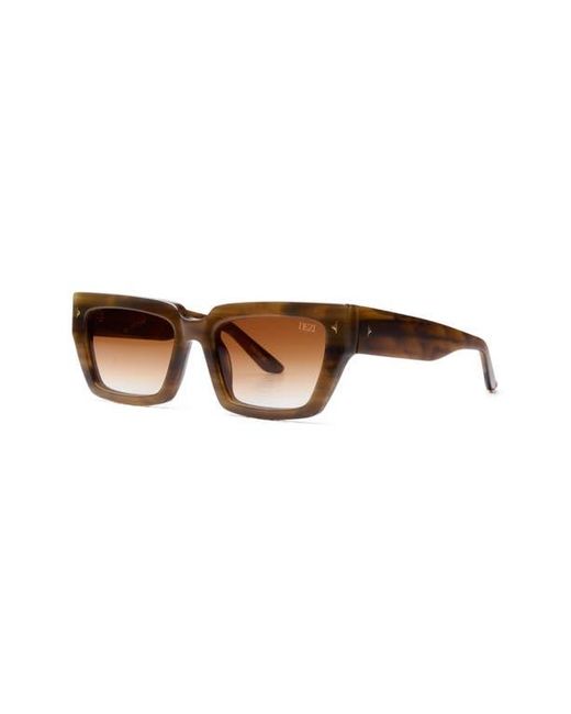 DEZI Brown Switch 55Mm Gradient Rectangular Cat Eye Sunglasses