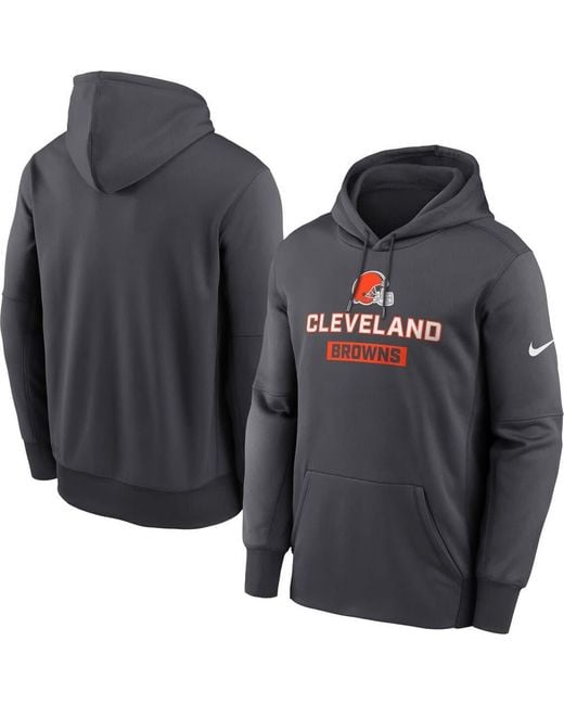 Nike Black Cleveland Browns Toss Sweep Performance Pullover Hoodie for men