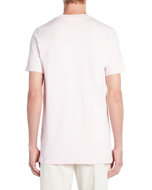 Moncler White Heart Logo Cotton T-shirt for men